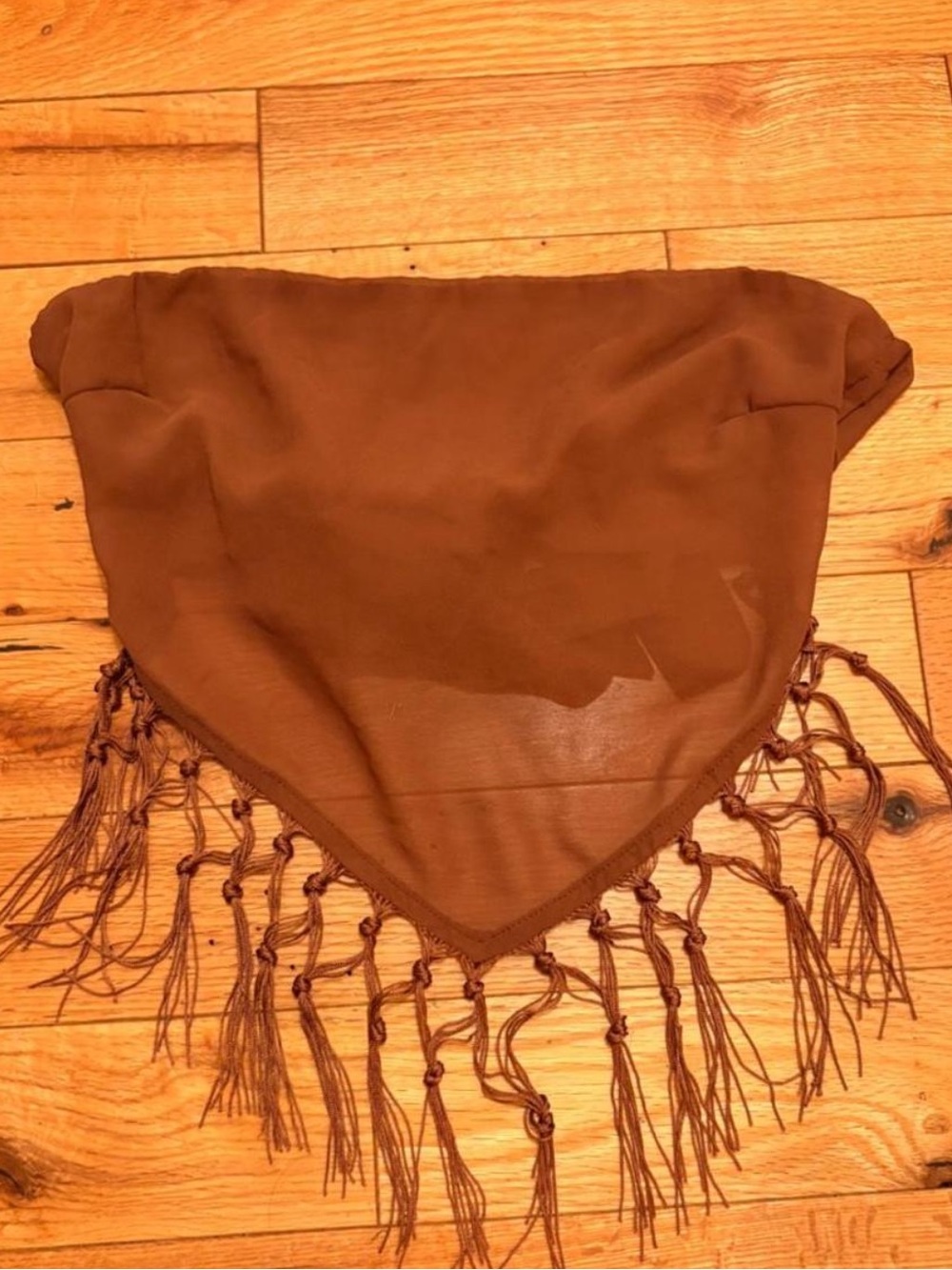 Windsor Brown Fringe Triangle Top